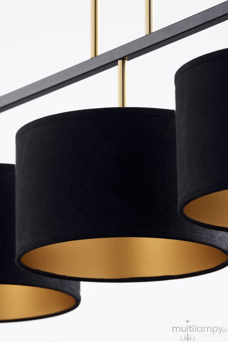 Marii lampa wisząca 3xE27 czarna/złota 41836