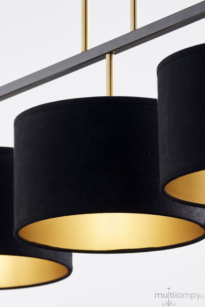 Marii lampa wisząca 3xE27 czarna/złota 41836