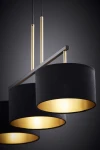 Marii lampa wisząca 3xE27 czarna/złota 41836