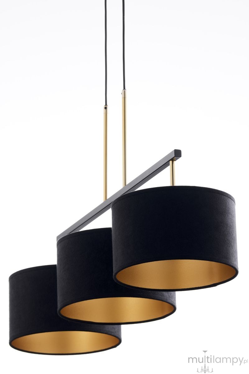 Marii lampa wisząca 3xE27 czarna/złota 41836