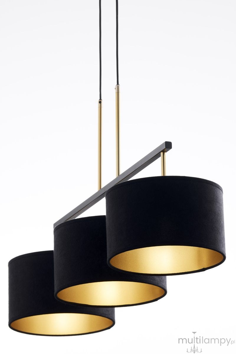 Marii lampa wisząca 3xE27 czarna/złota 41836