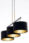 Marii lampa wisząca 3xE27 czarna/złota 41836