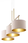 Marii lampa wisząca 3xE27 beżowa/złota 41839