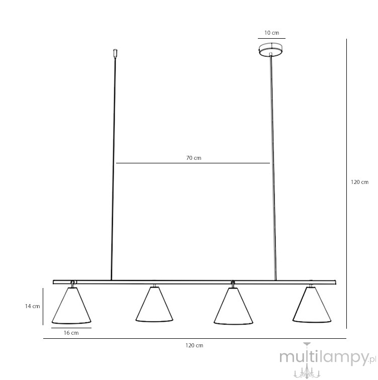 Form Pistachio lampa wisząca 4xE27 1108L12