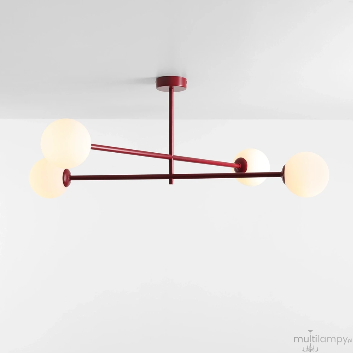 Pinne Red Wine lampa sufitowa 4xE14 czerwona 1080PL_L15