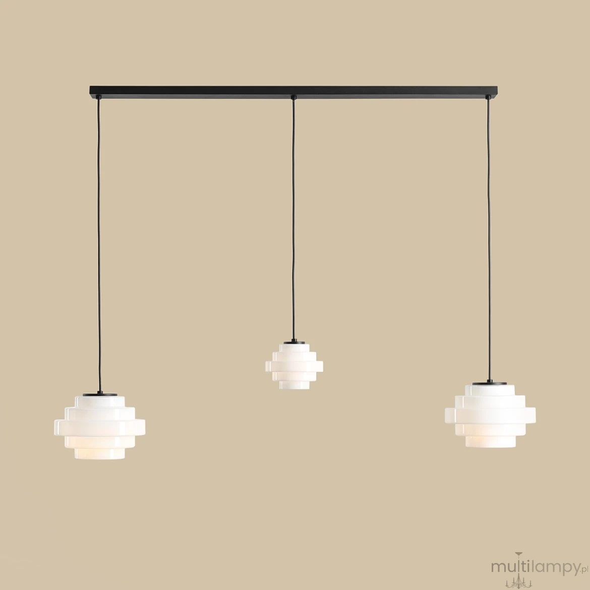 Filo lampa wisząca retro 3xE27 D14+D22 czarna
