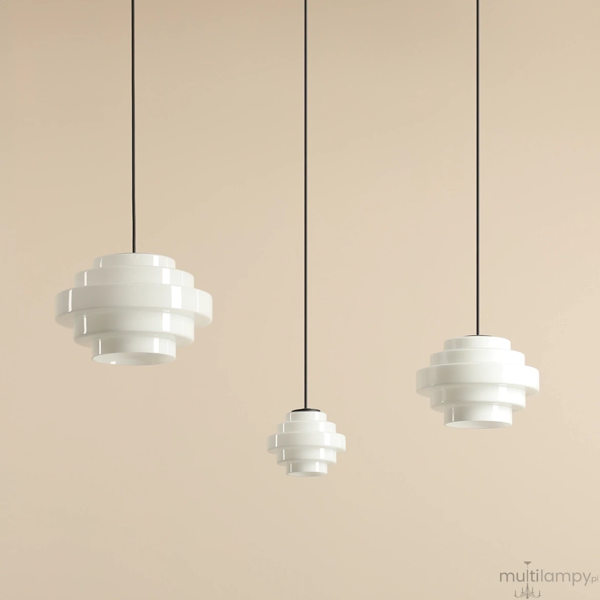Filo lampa wisząca retro 3xE27 D14+D22 czarna