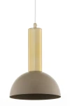 Vitrum Kopuła D19 lampa wisząca 1xE27 beżowa/złota 41714