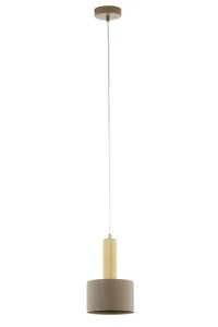 Vitrum Gold Walec D17 lampa wisząca 1xE27 beżowa/złota 41716
