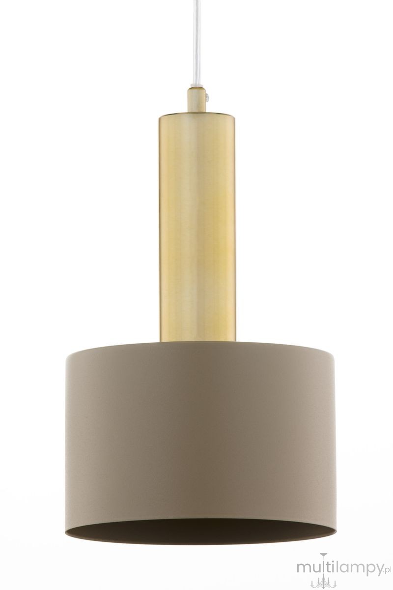 Vitrum Gold Walec D17 lampa wisząca 1xE27 beżowa/złota 41716