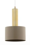Vitrum Gold Walec D17 lampa wisząca 1xE27 beżowa/złota 41716