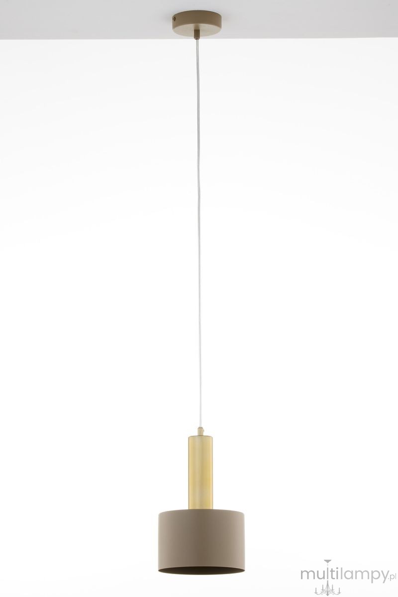 Vitrum Gold Walec D17 lampa wisząca 1xE27 beżowa/złota 41716