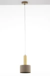 Vitrum Gold Walec D17 lampa wisząca 1xE27 beżowa/złota 41716