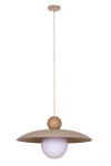 Mosaic Wood lampa wisząca 1xE14 beżowa/jasny brąz 41948
