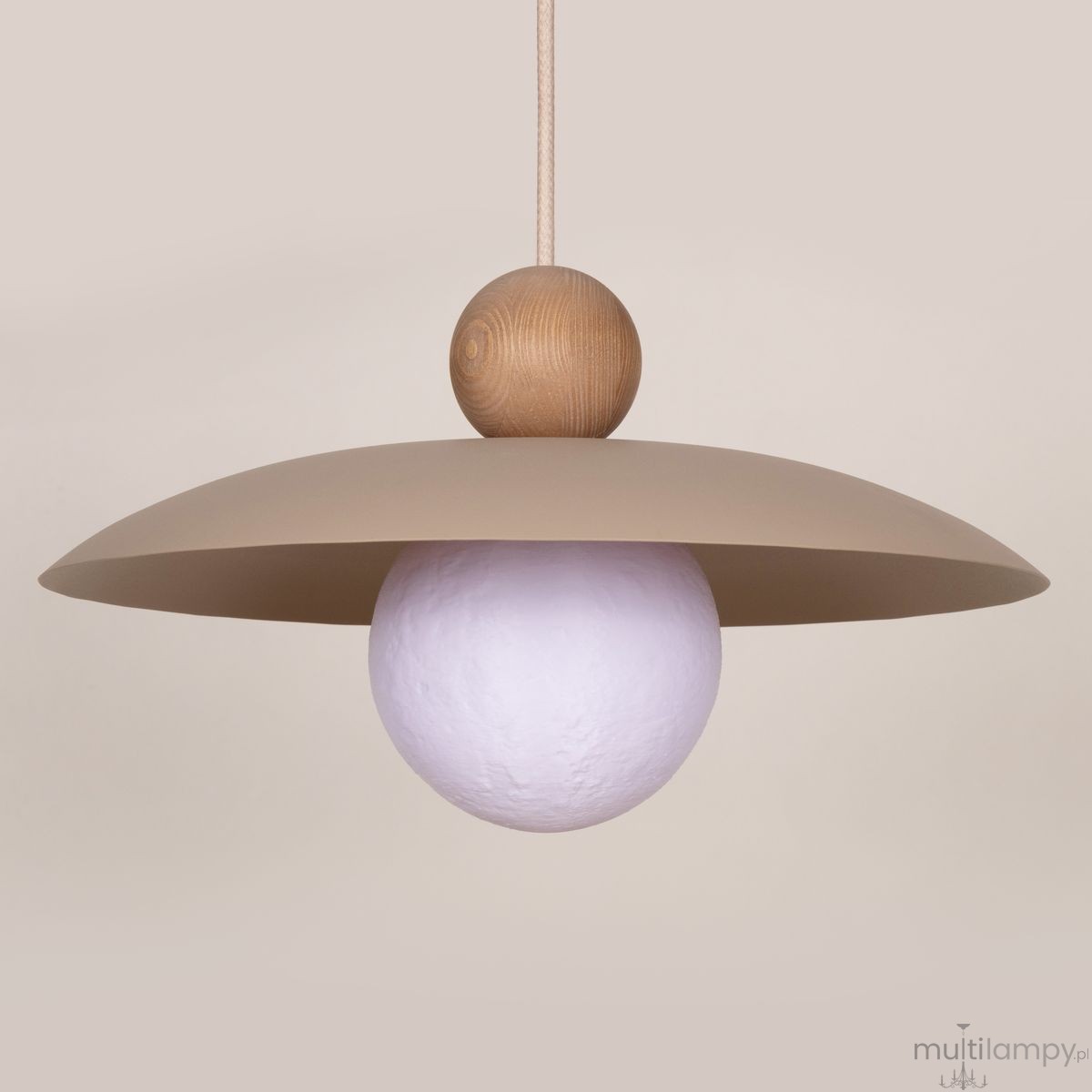 Mosaic Wood lampa wisząca 1xE14 beżowa/jasny brąz 41948