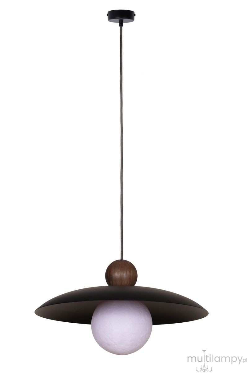 Mosaic Wood lampa wisząca 1xE14 czarna/ciemny brąz 41949