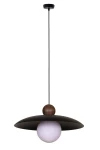 Mosaic Wood lampa wisząca 1xE14 czarna/ciemny brąz 41949