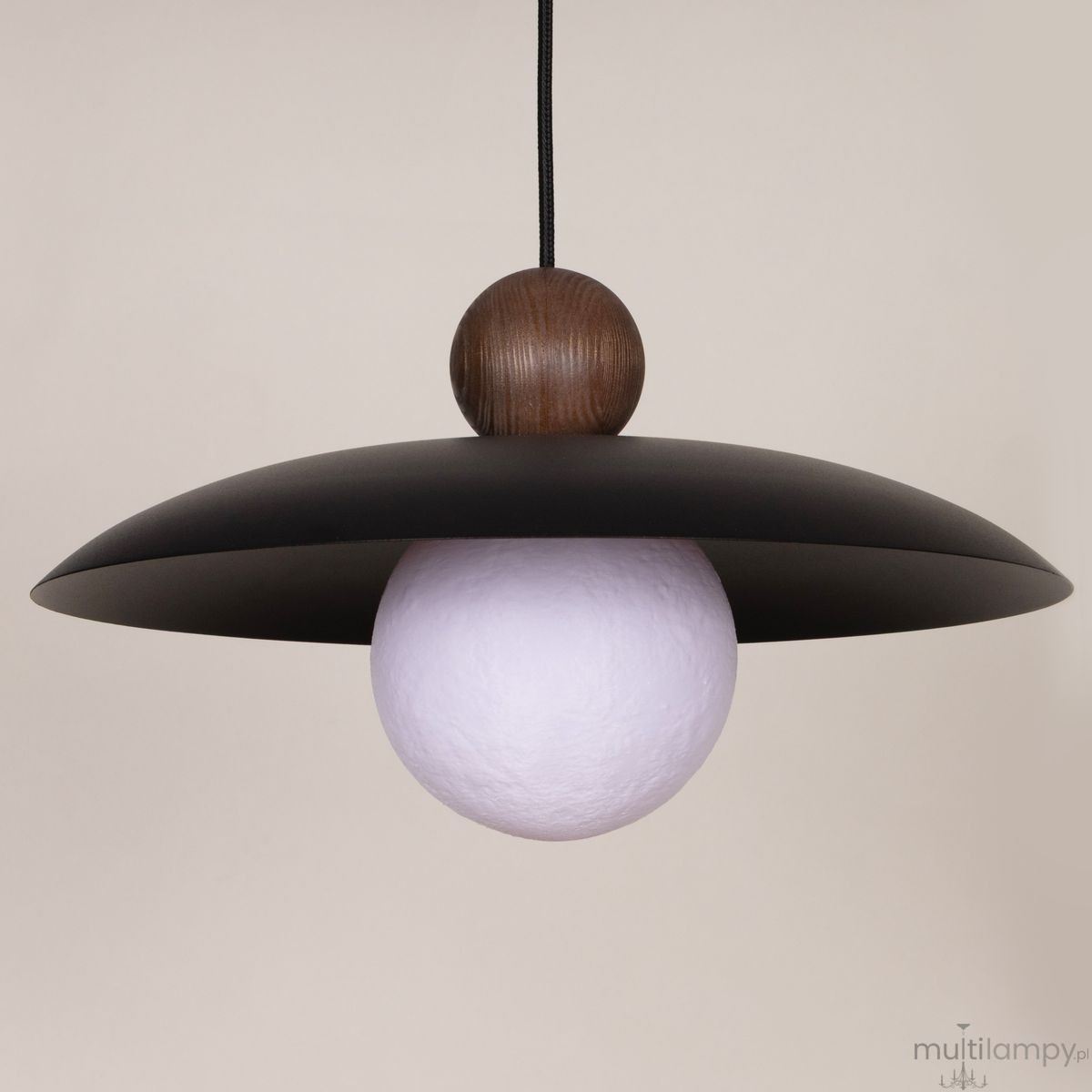 Mosaic Wood lampa wisząca 1xE14 czarna/ciemny brąz 41949