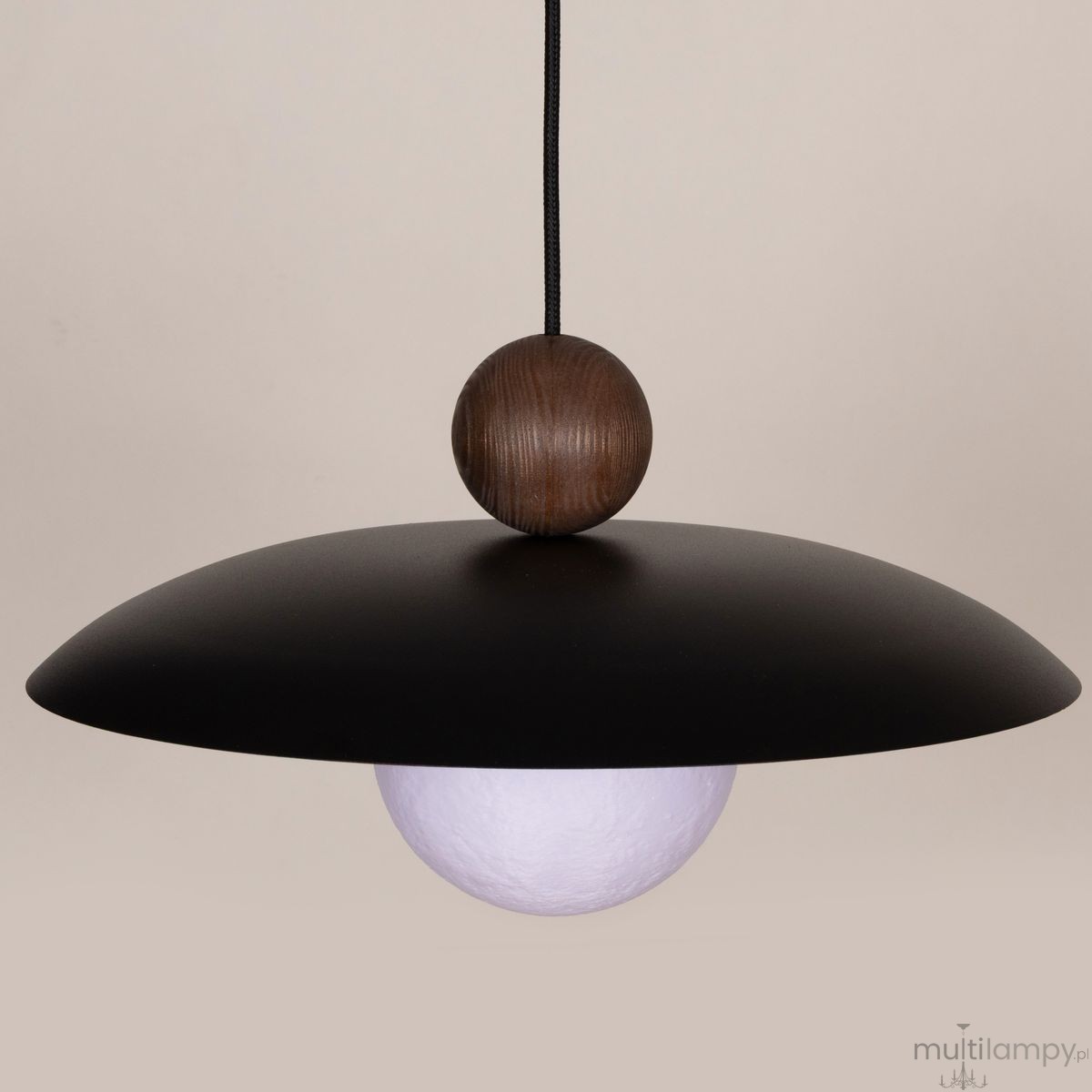 Mosaic Wood lampa wisząca 1xE14 czarna/ciemny brąz 41949