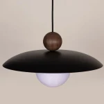 Mosaic Wood lampa wisząca 1xE14 czarna/ciemny brąz 41949