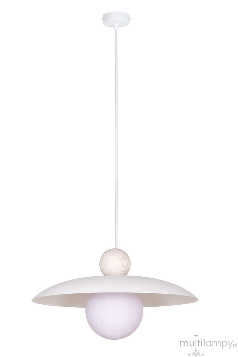 Mosaic Wood lampa wisząca 1xE14 biała/drewno bielone 41950