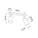 Ring lampa sufitowa spot 2xGU10 szałwia SL.2178