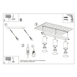 Ring lampa sufitowa spot 3xGU10 szałwia SL.2179