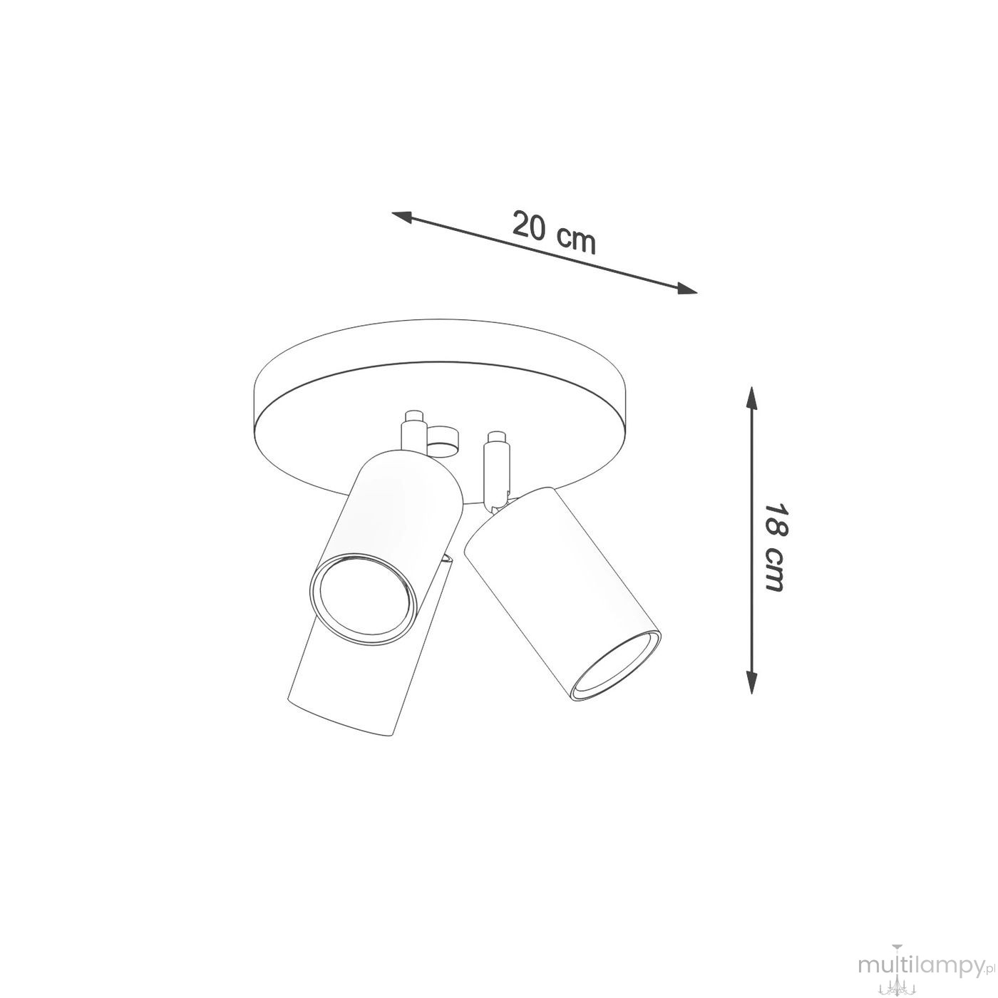 Ring lampa sufitowa spot 3xGU10 szałwia SL.2180