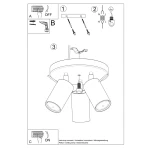 Ring lampa sufitowa spot 2xGU10 żółta SL.2184
