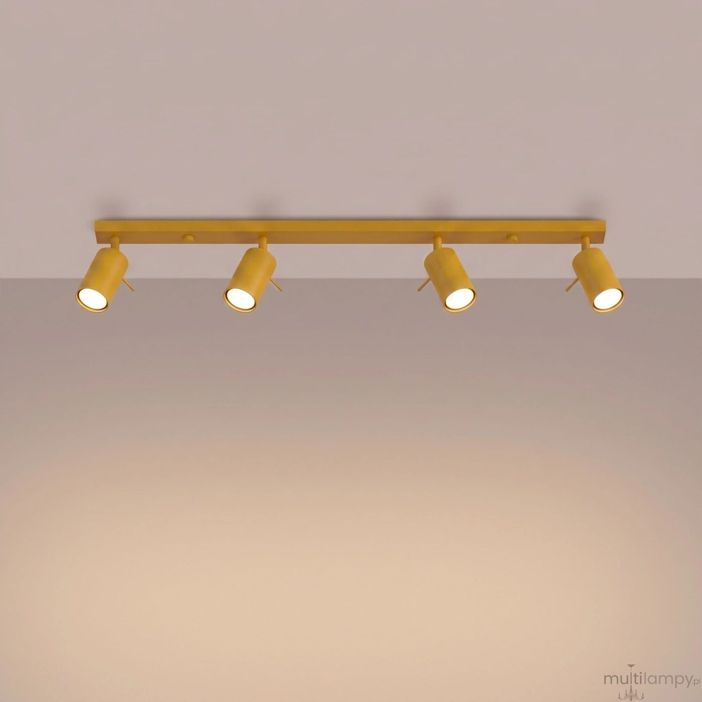 Ring lampa sufitowa spot 4xGU10 żółta SL.2187