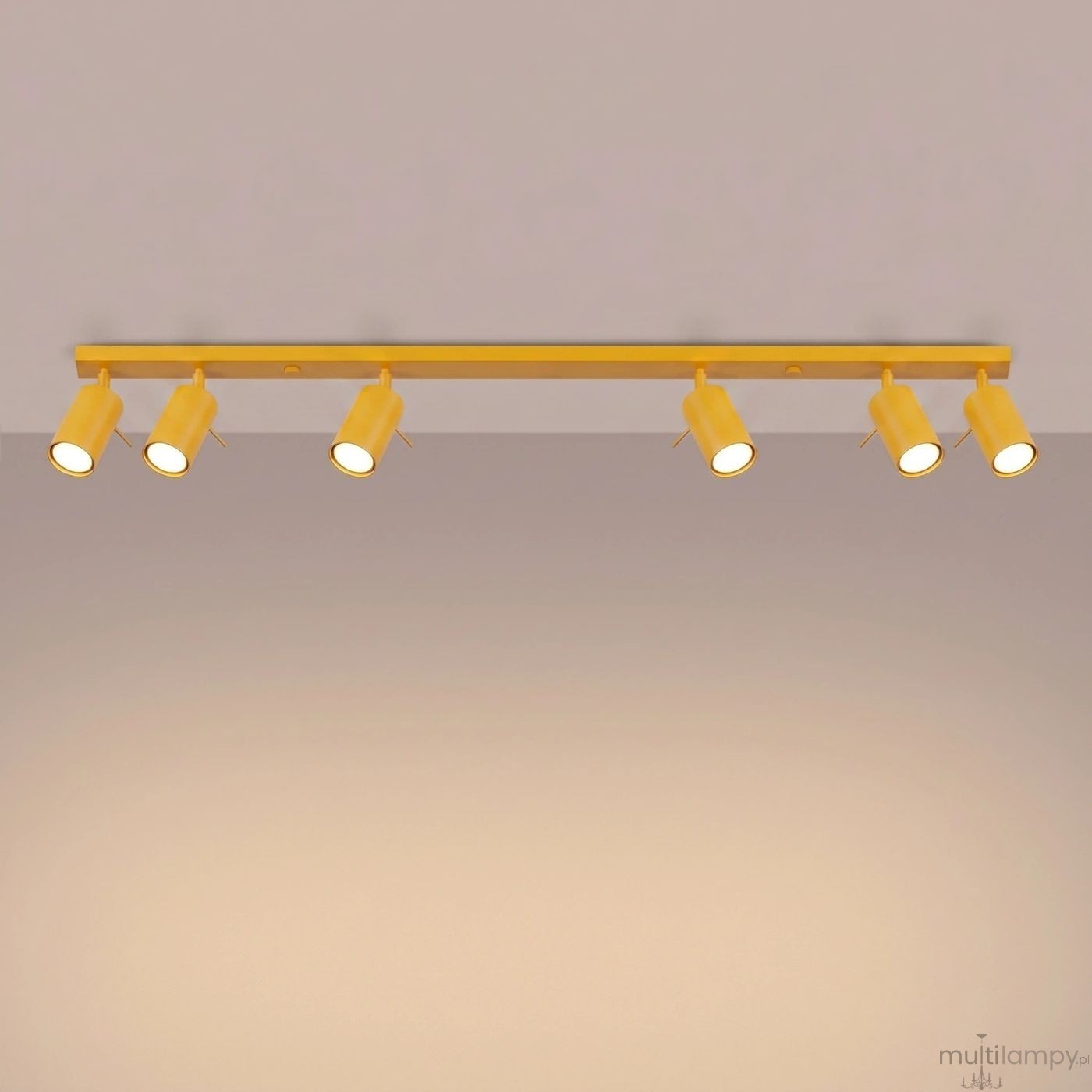 Ring lampa sufitowa spot 6xGU10 żółta SL.2188