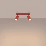 Ring lampa sufitowa spot 2xGU10 czerwona SL.2190
