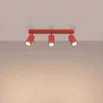 Ring lampa sufitowa spot 3xGU10 czerwona SL.2191