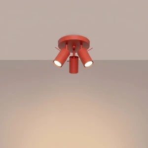 Ring lampa sufitowa spot 3xGU10 czerwona SL.2192