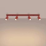 Ring lampa sufitowa spot 4xGU10 czerwona SL.2193