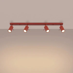 Ring lampa sufitowa spot 4xGU10 czerwona SL.2193
