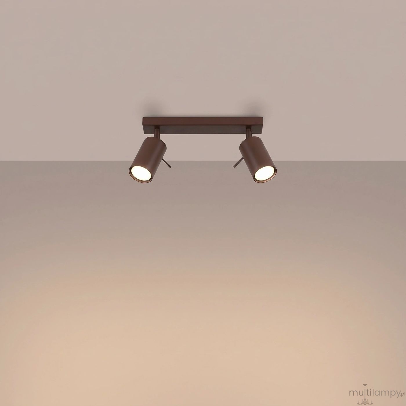 Ring lampa sufitowa spot 2xGU10 brązowa SL.2196