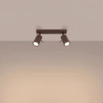 Ring lampa sufitowa spot 2xGU10 brązowa SL.2196