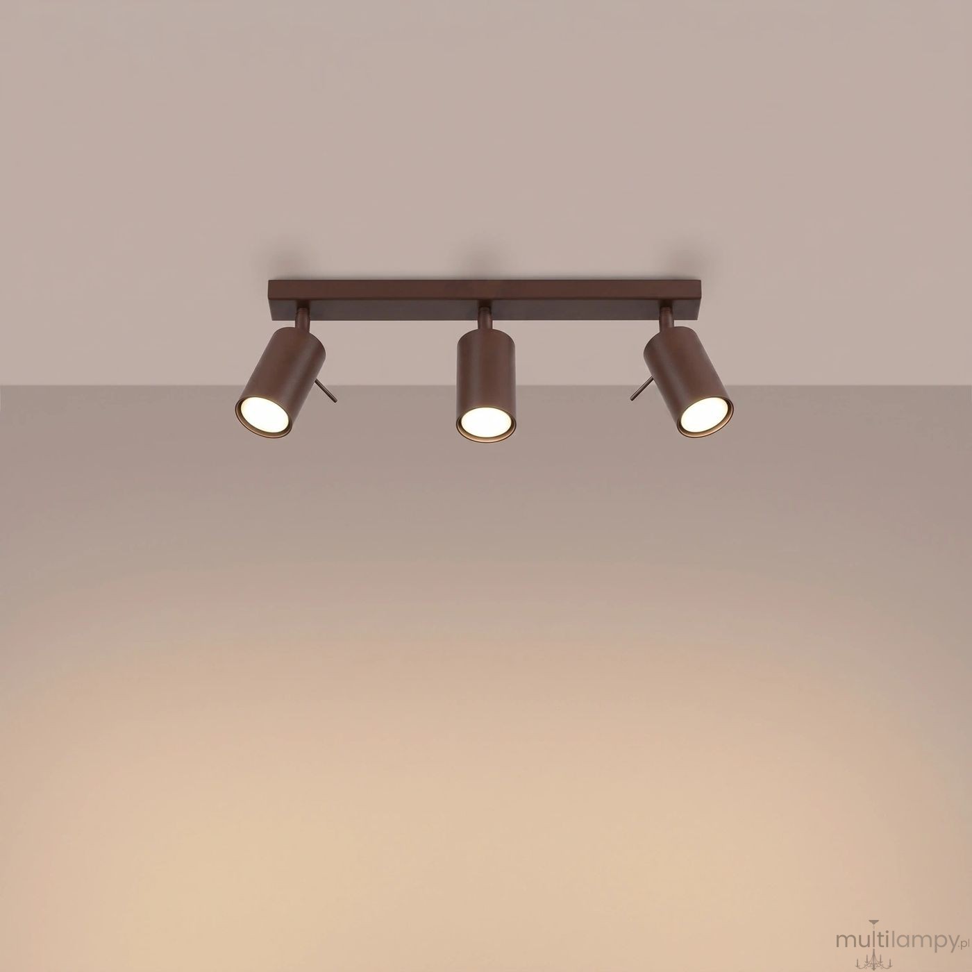 Ring lampa sufitowa spot 3xGU10 brązowa SL.2197