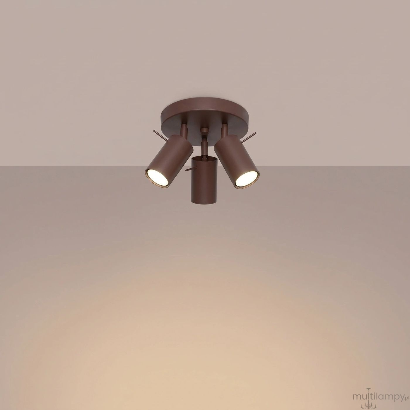 Ring lampa sufitowa spot 3xGU10 brązowa SL.2198