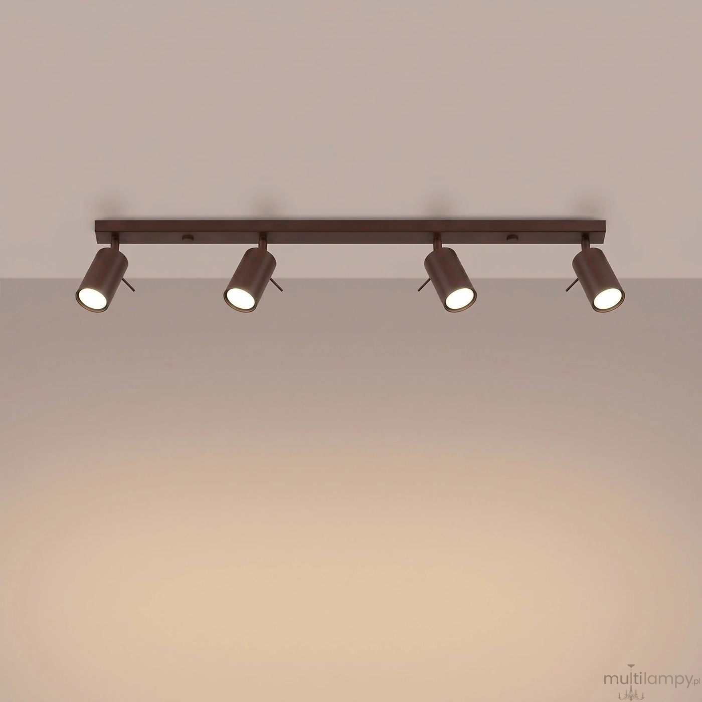 Ring lampa sufitowa spot 4xGU10 brązowa SL.2199