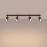 Ring lampa sufitowa spot 4xGU10 brązowa SL.2199