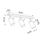 Ring lampa sufitowa spot 3xGU10 błękitna SL.2203