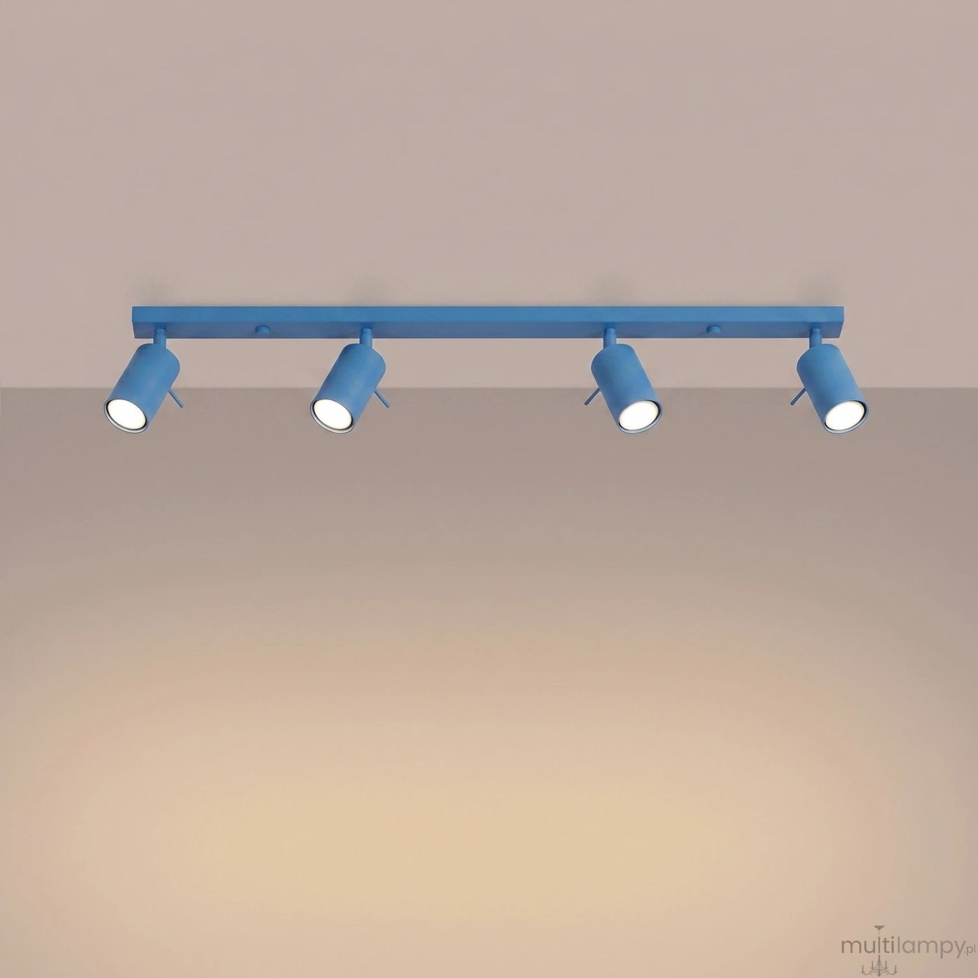 Ring lampa sufitowa spot 4xGU10 błękitna SL.2205