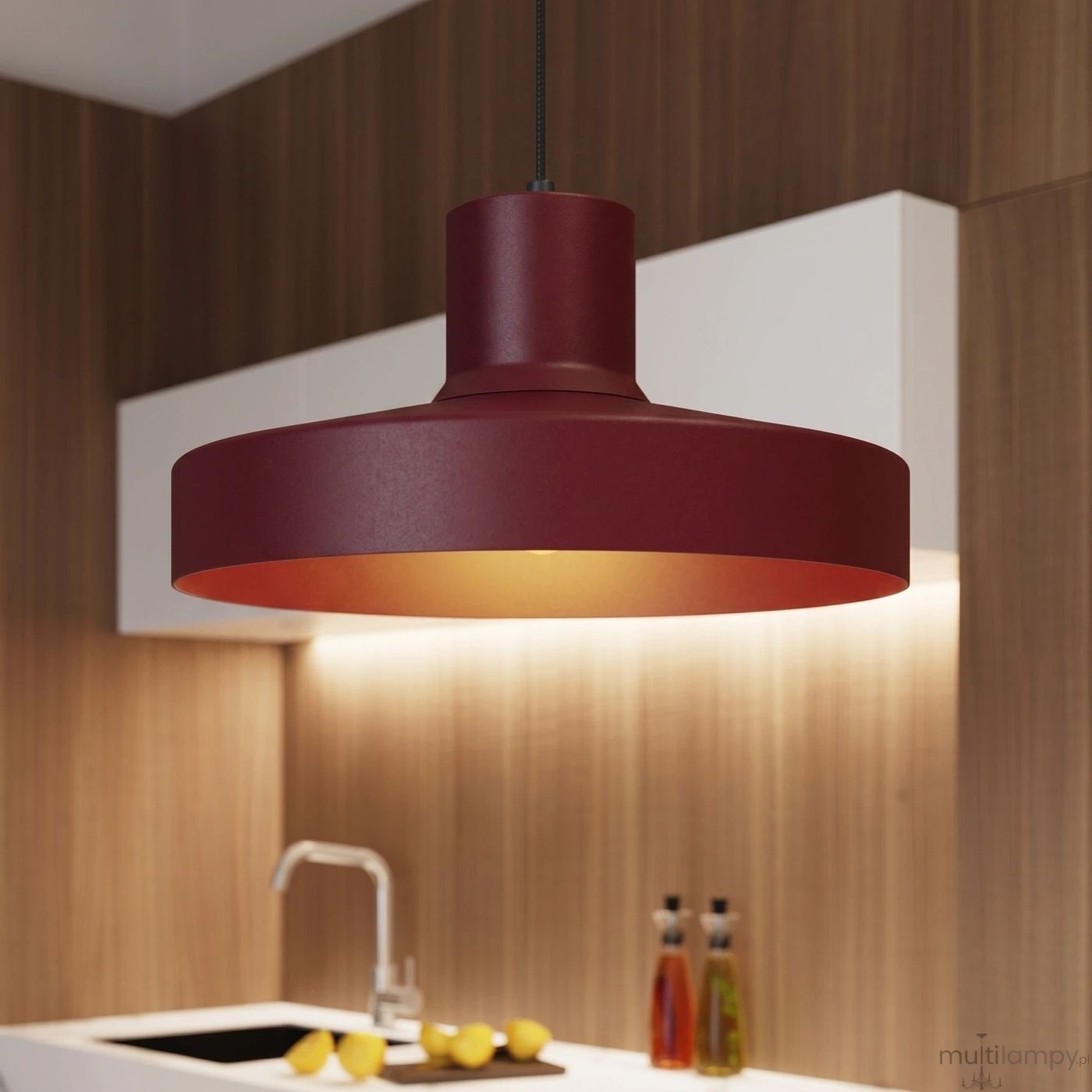 Bilo lampa wisząca E27 burgund SL.2052