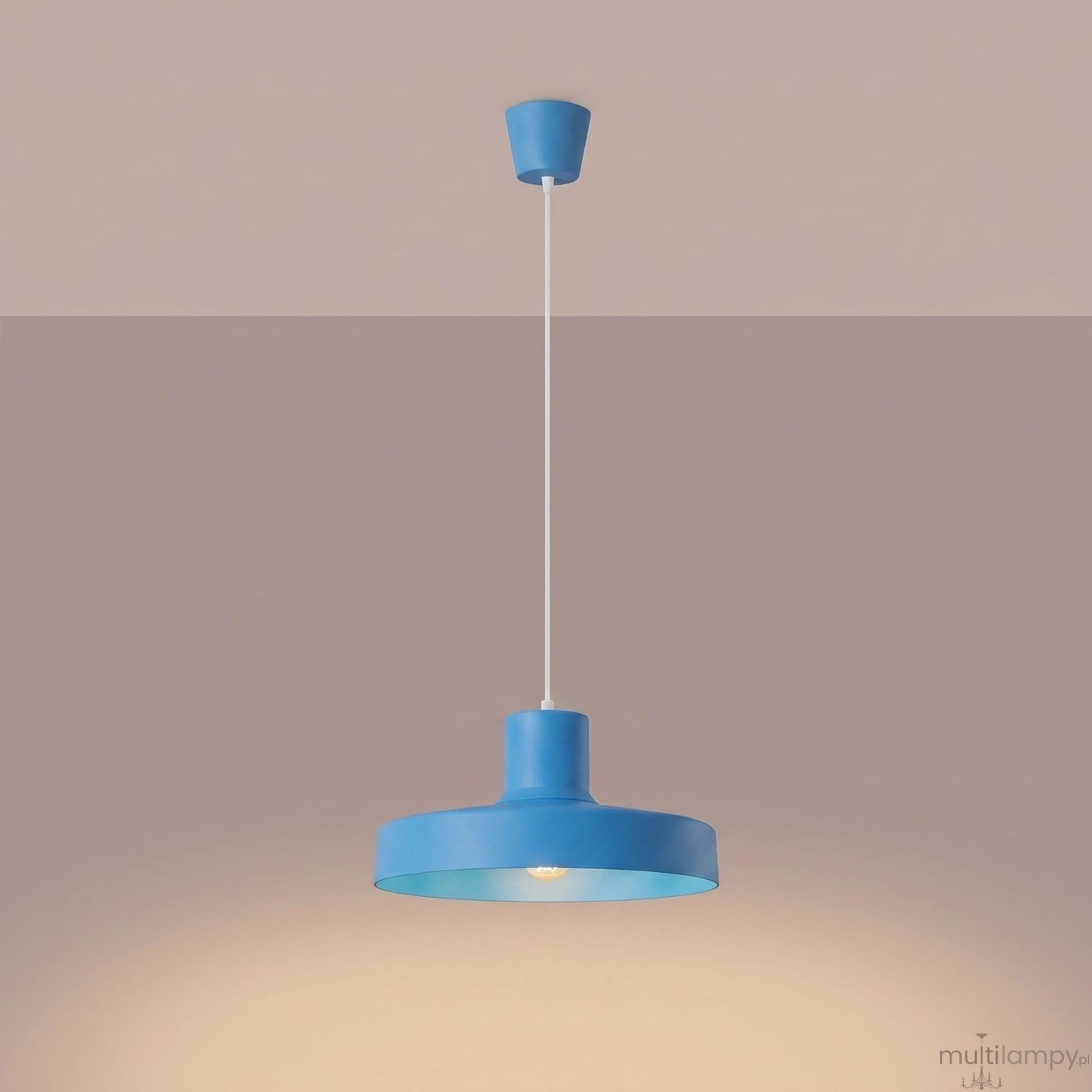 Bilo lampa wisząca E27 błękitna SL.2059