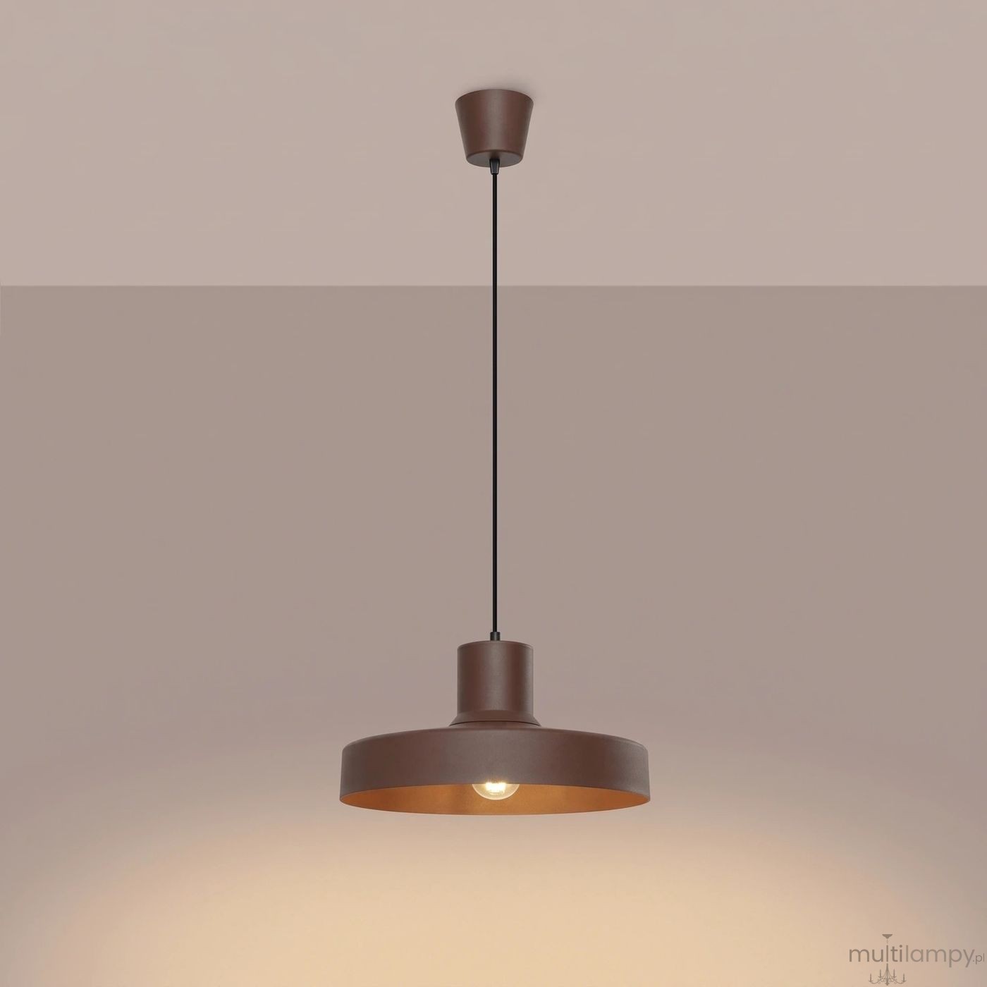 Bilo lampa wisząca E27 brązowa SL.2058