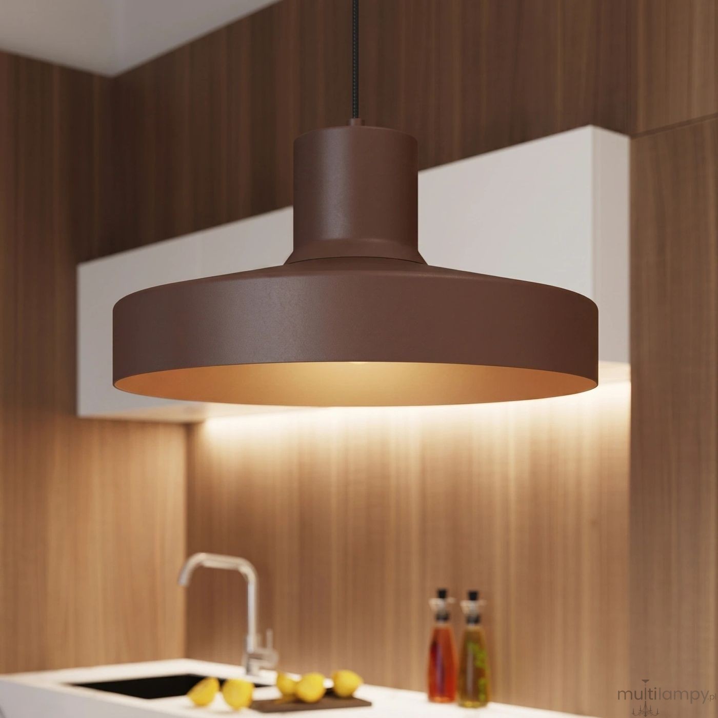 Bilo lampa wisząca E27 brązowa SL.2058