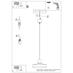Bilo lampa wisząca E27 brązowa SL.2058