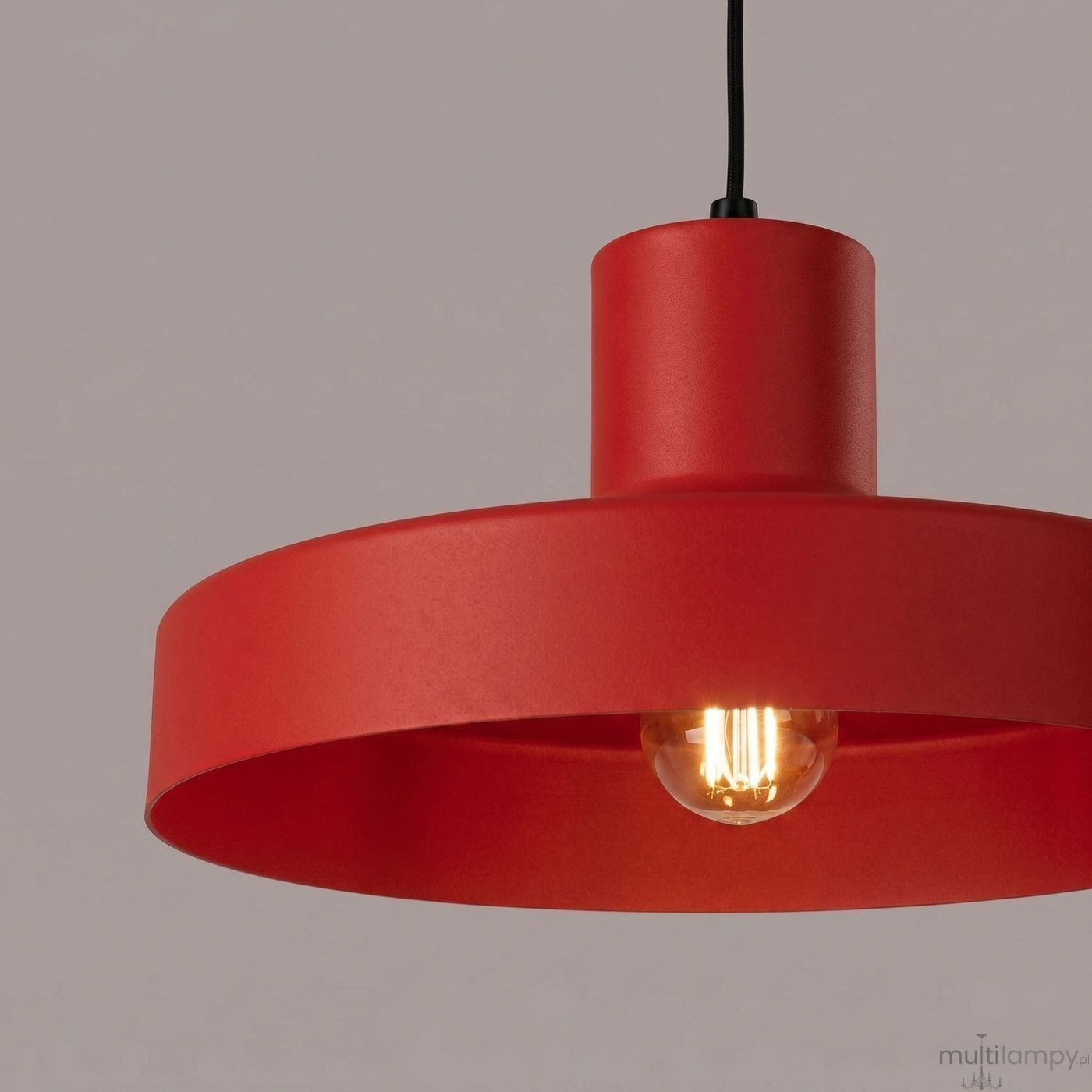 Bilo lampa wisząca E27 czerwona SL.2057